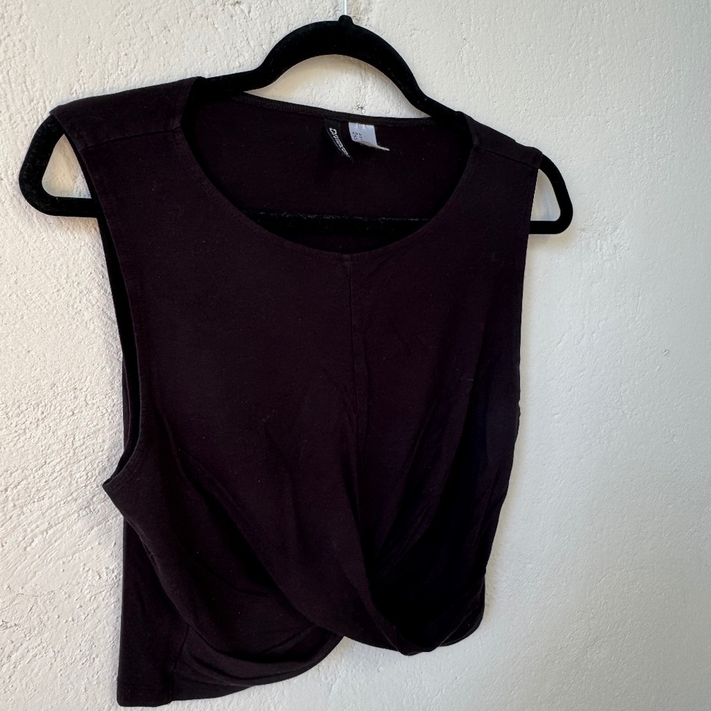 Crossed Black Tank Top